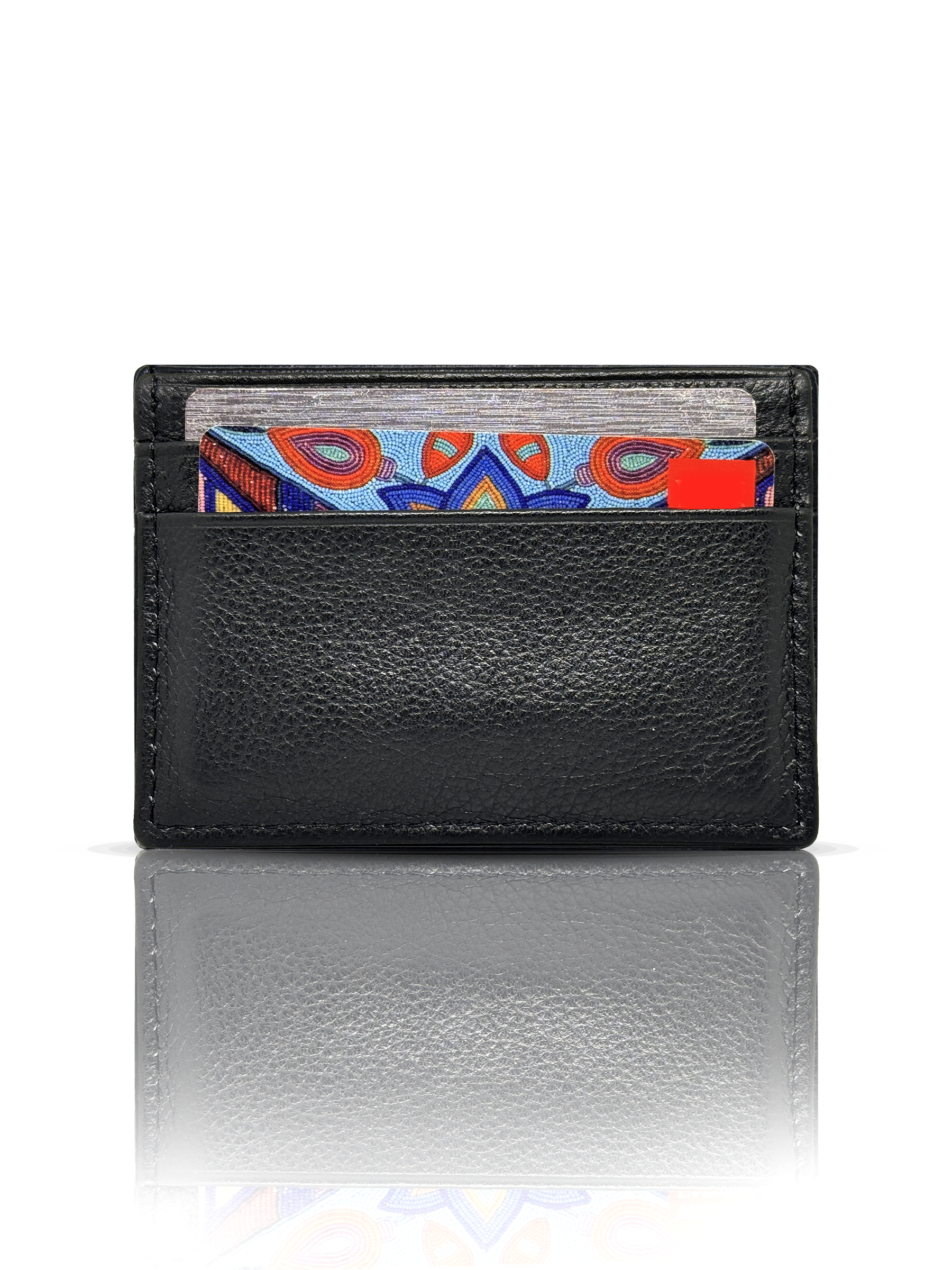 AMALFI Leather Credit Card Holder, Up to 6 Cards, Cash Slot, RFID Blocking