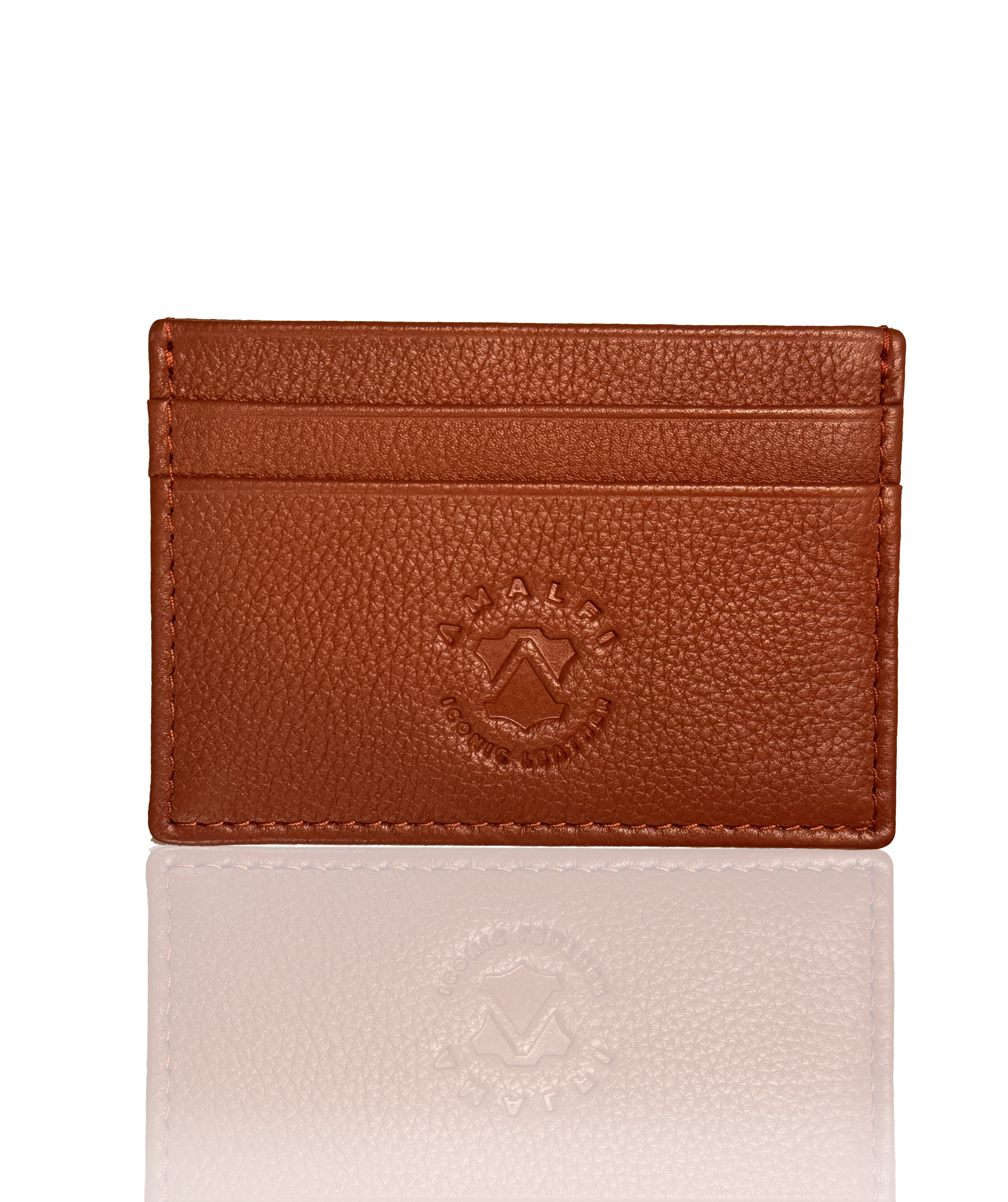 AMALFI Leather Credit Card Holder, Up to 6 Cards, Cash Slot, RFID Blocking