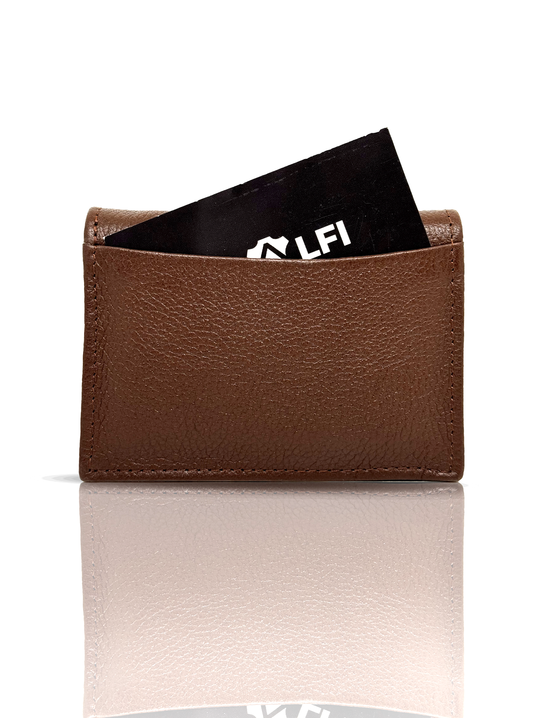 AMALFI Iconic Slim Leather Credit Card Holder, Holds 8+ Cards, RFID Blocking, Original Leather