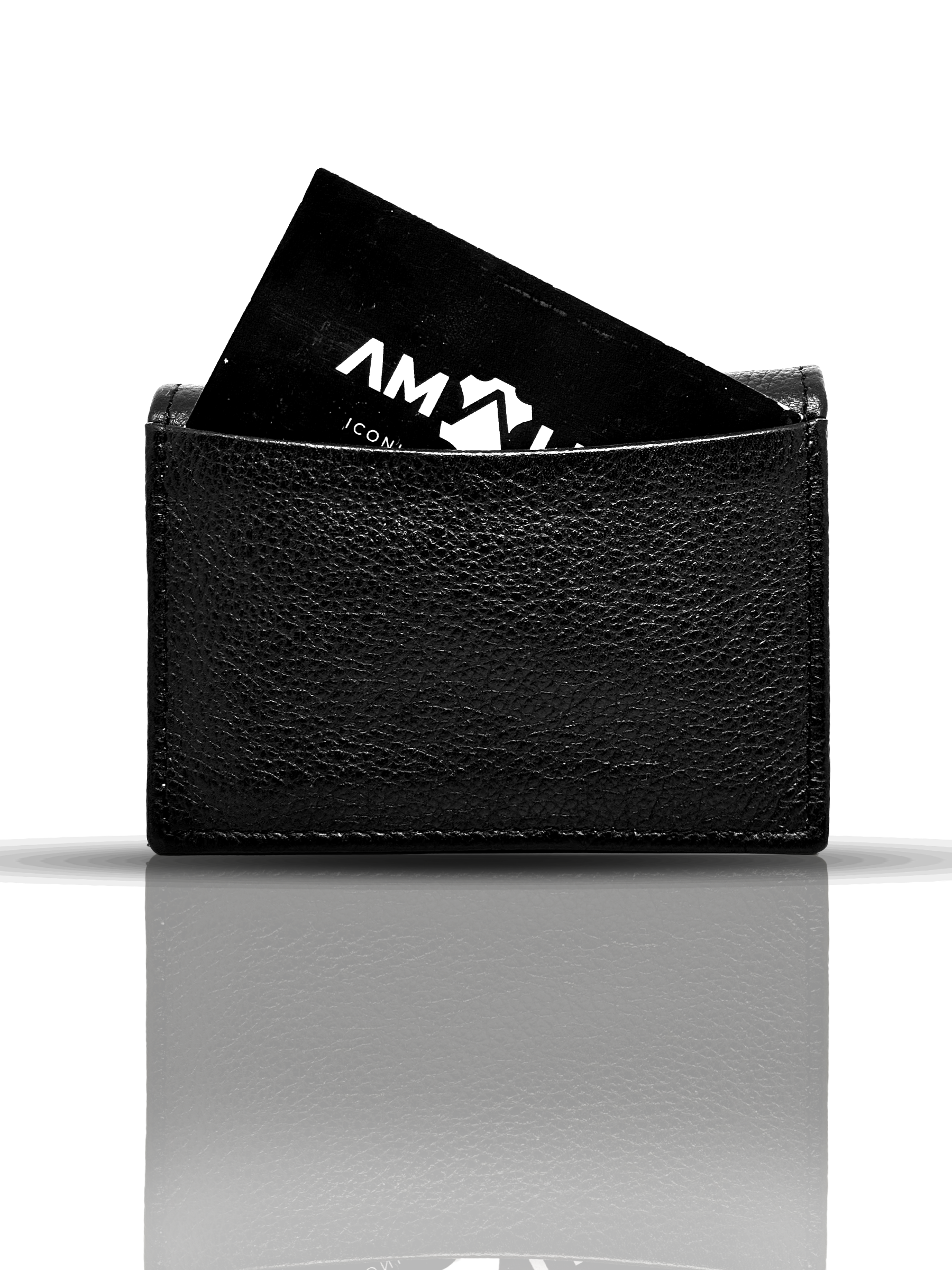 AMALFI Iconic Slim Leather Credit Card Holder, Holds 8+ Cards, RFID Blocking, Original Leather