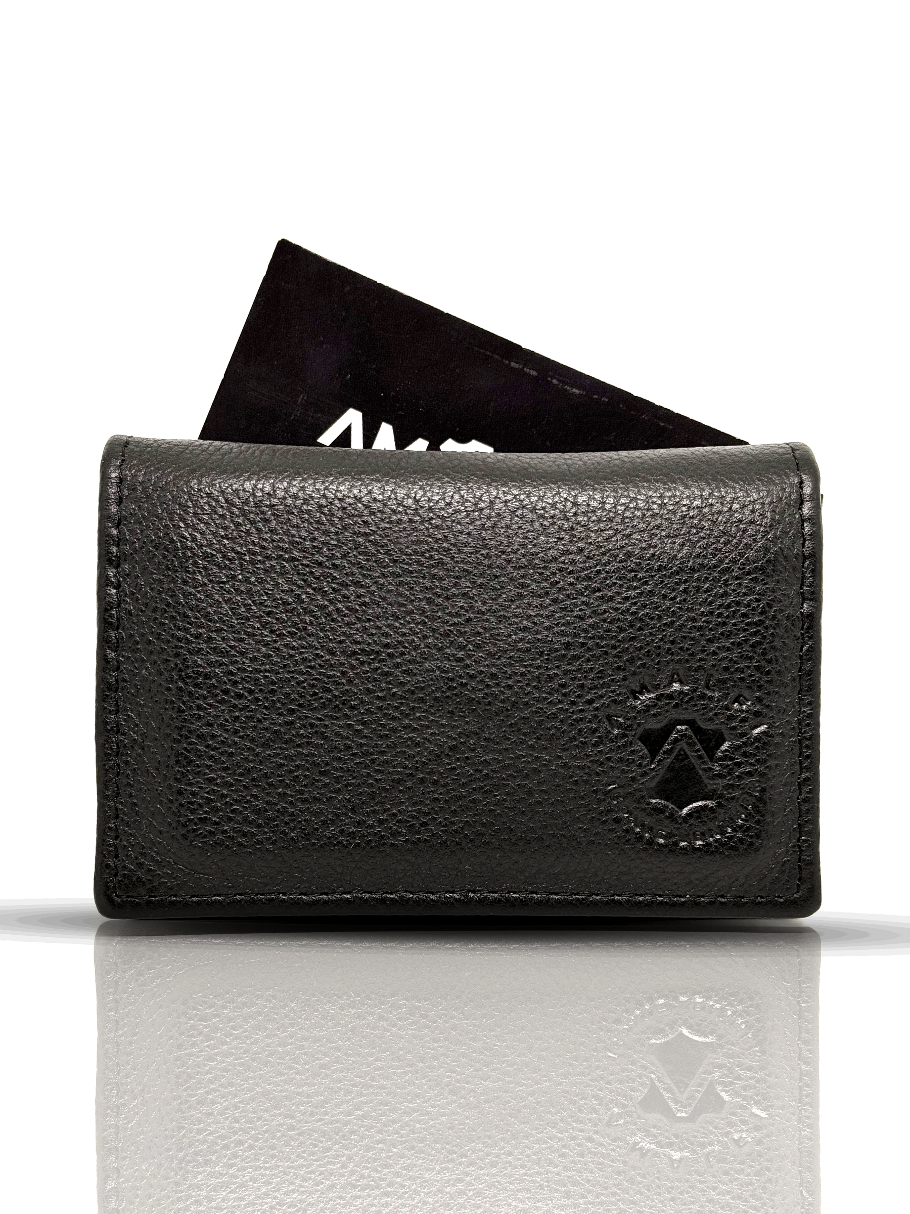 AMALFI Iconic Slim Leather Credit Card Holder, Holds 8+ Cards, RFID Blocking, Original Leather