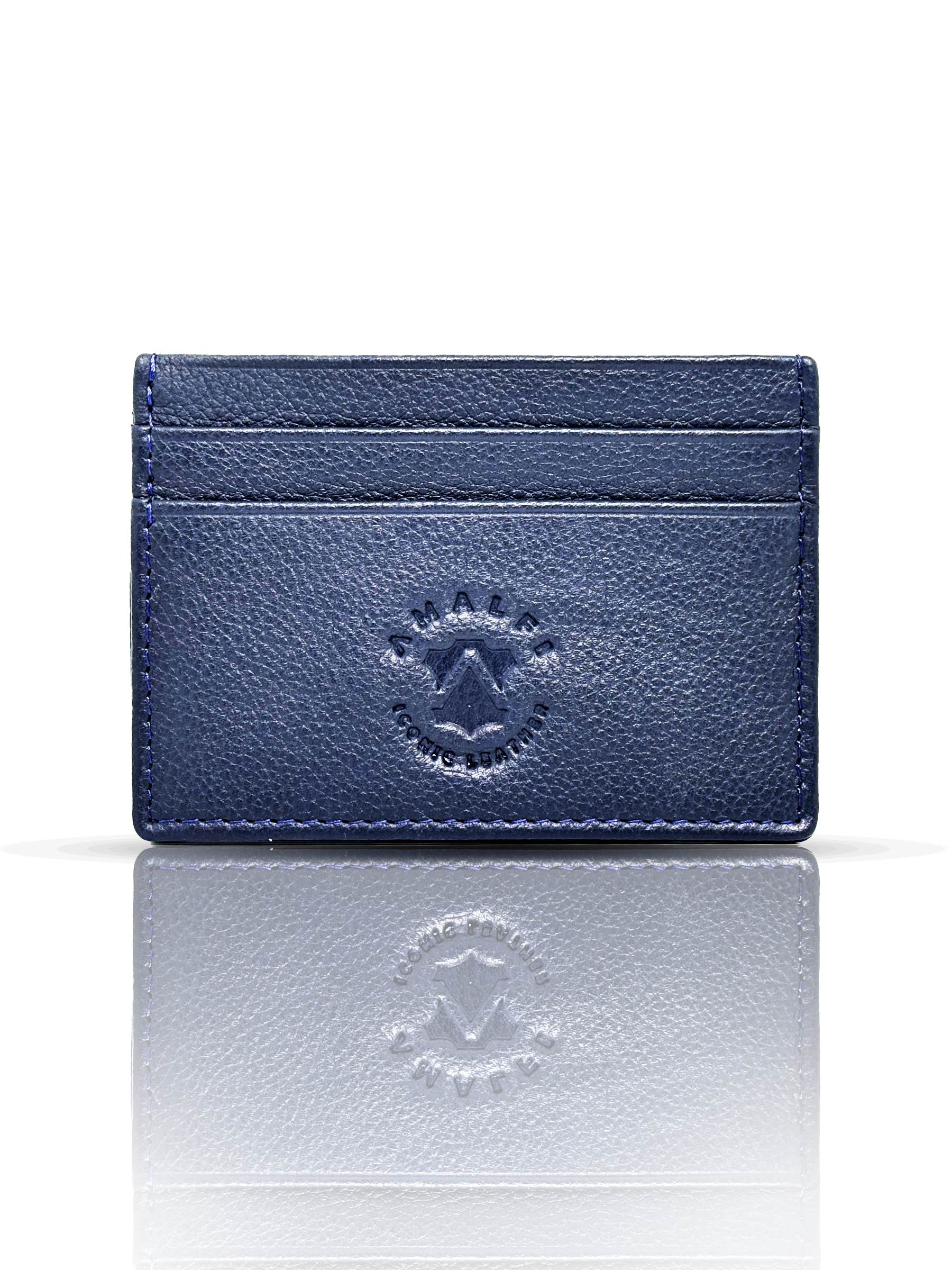 AMALFI Leather Credit Card Holder, Up to 6 Cards, Cash Slot, RFID Blocking