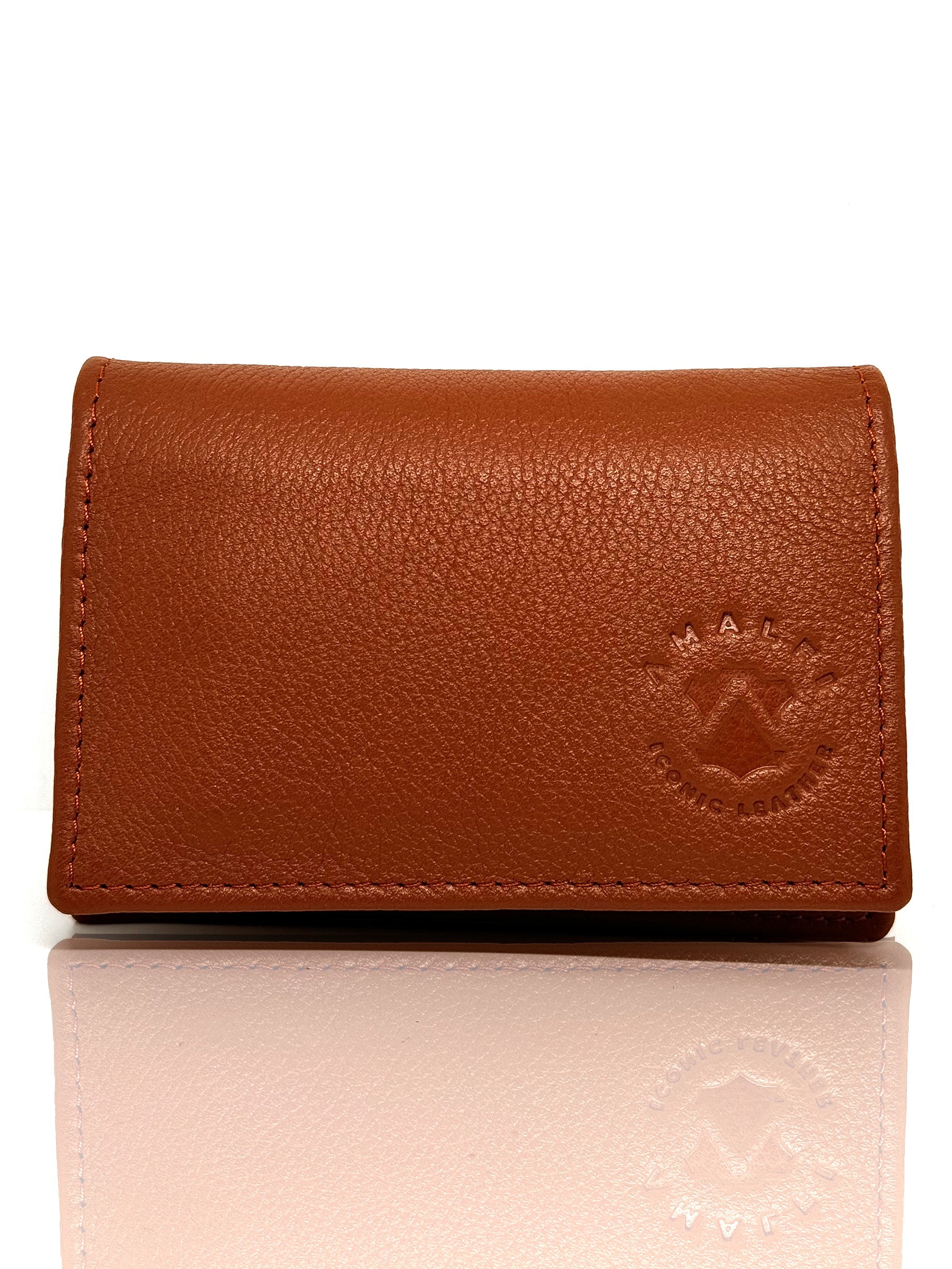 AMALFI Iconic Slim Leather Credit Card Holder, Holds 8+ Cards, RFID Blocking, Original Leather